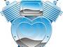 valentin nap biker kiss dainese heart