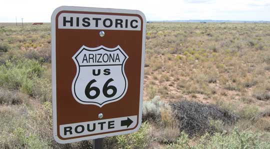 route 66 arizona sivatag animáció videó motoros