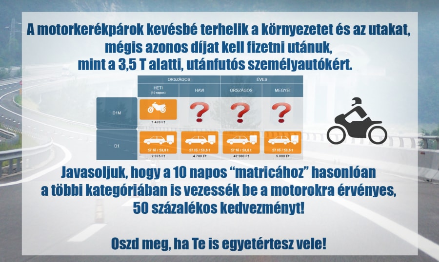 A kép megosztásánál sokkal hatékonyabb, ha eljuttatod azt az illetékesekhez, hogy ők is értesüljenek a motorosokat érintő problémákról... A szervezetek e-mail címét a kép alatt találod