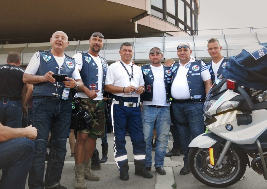 A Blue Knights MC tagjai a II. Mentőmotoros napon